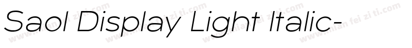 Saol Display Light Italic字体转换